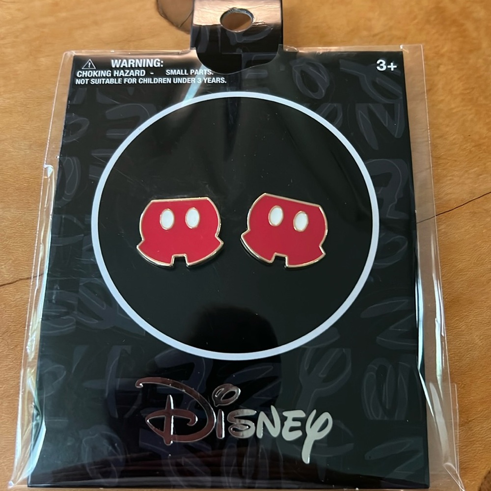 Disney Mickey Mouse Red Pants Stud Earrings